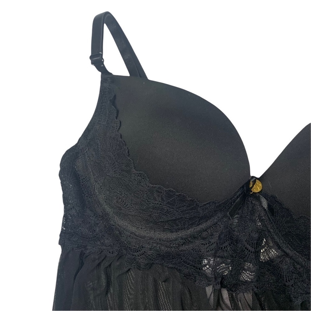 Jessica Simpson New With Tags Sheer Lacy Nighty Thing Set Padded Bra Size Medium - Picture 8 of 13